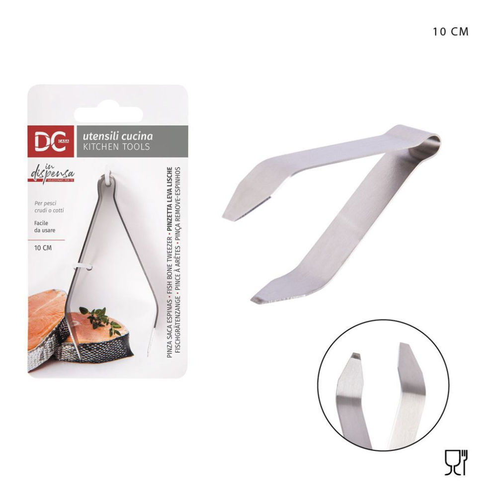 DC CASA PINZETTA LEVA SCAGLIE ACCIAIO 10X4,2X1,8CMDc Casa