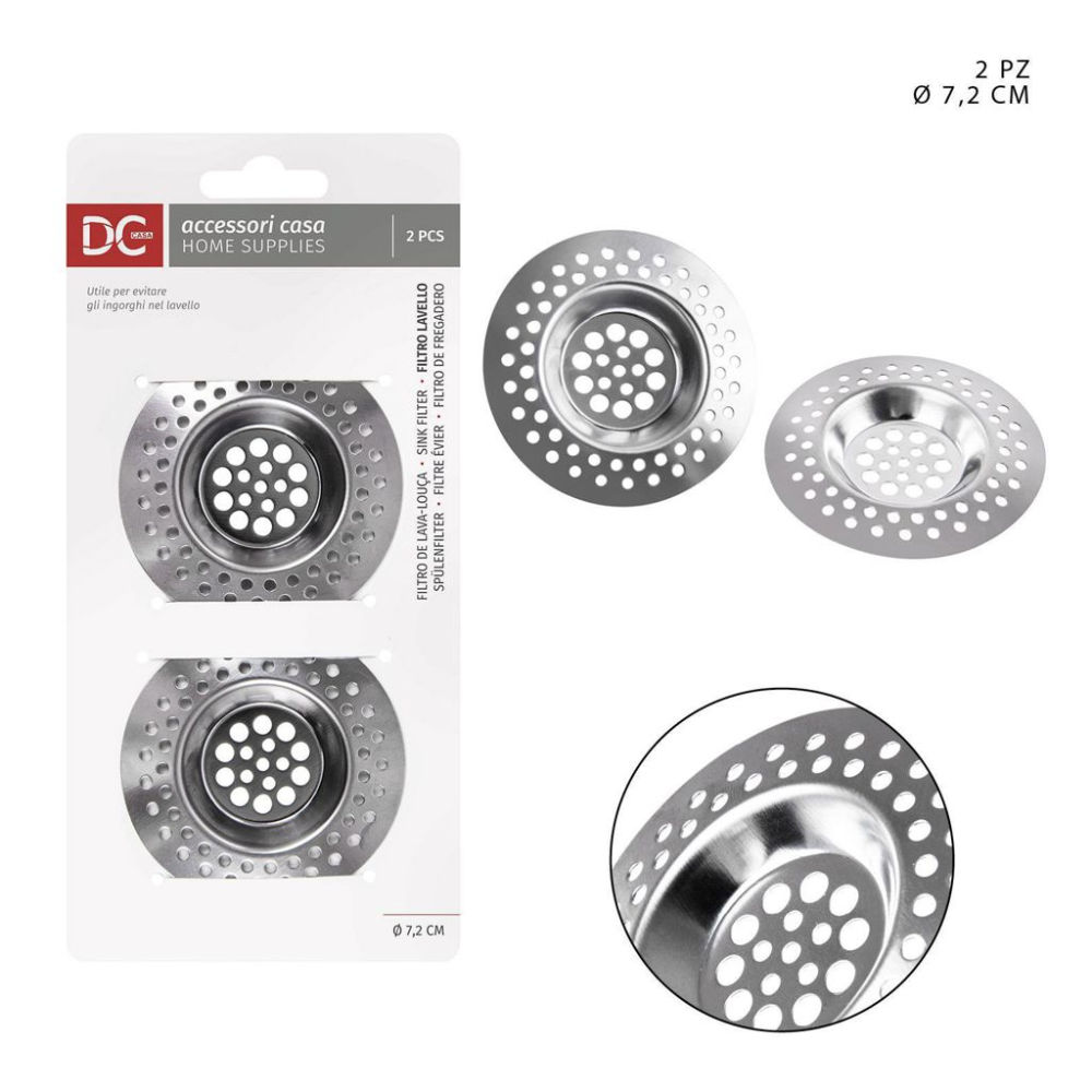 DC CASA FILTRO LAVELLO INOX 7,2CM 2PZDc Casa