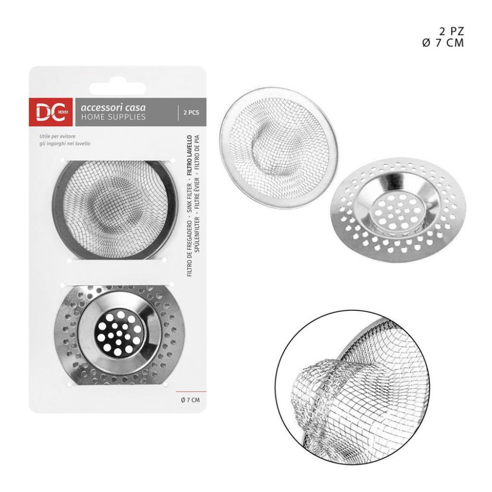 DC CASA FILTRO LAVELLO ACCIAIO 7CM 2PZDc Casa