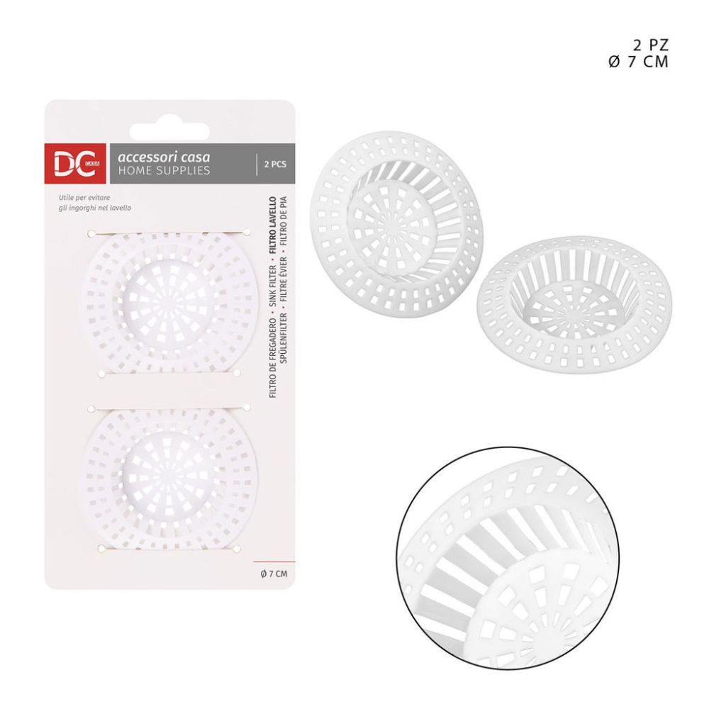 DC CASA FILTRO LAVELLO PLAST, 7CM 2PZDc Casa