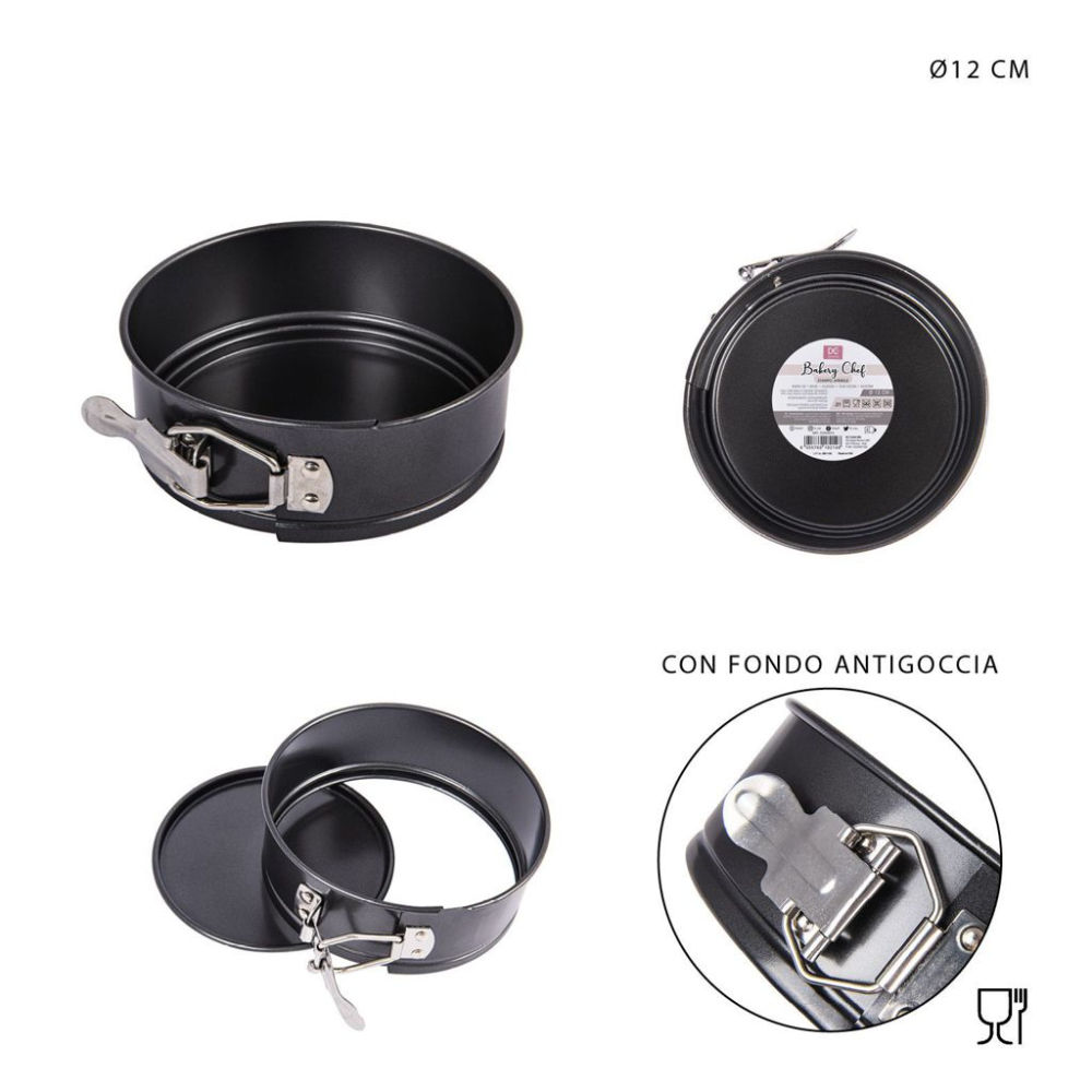 DC CASA TORTIERA MINI APRIBILE A/ADER,TONDA 12X5CMDc Casa