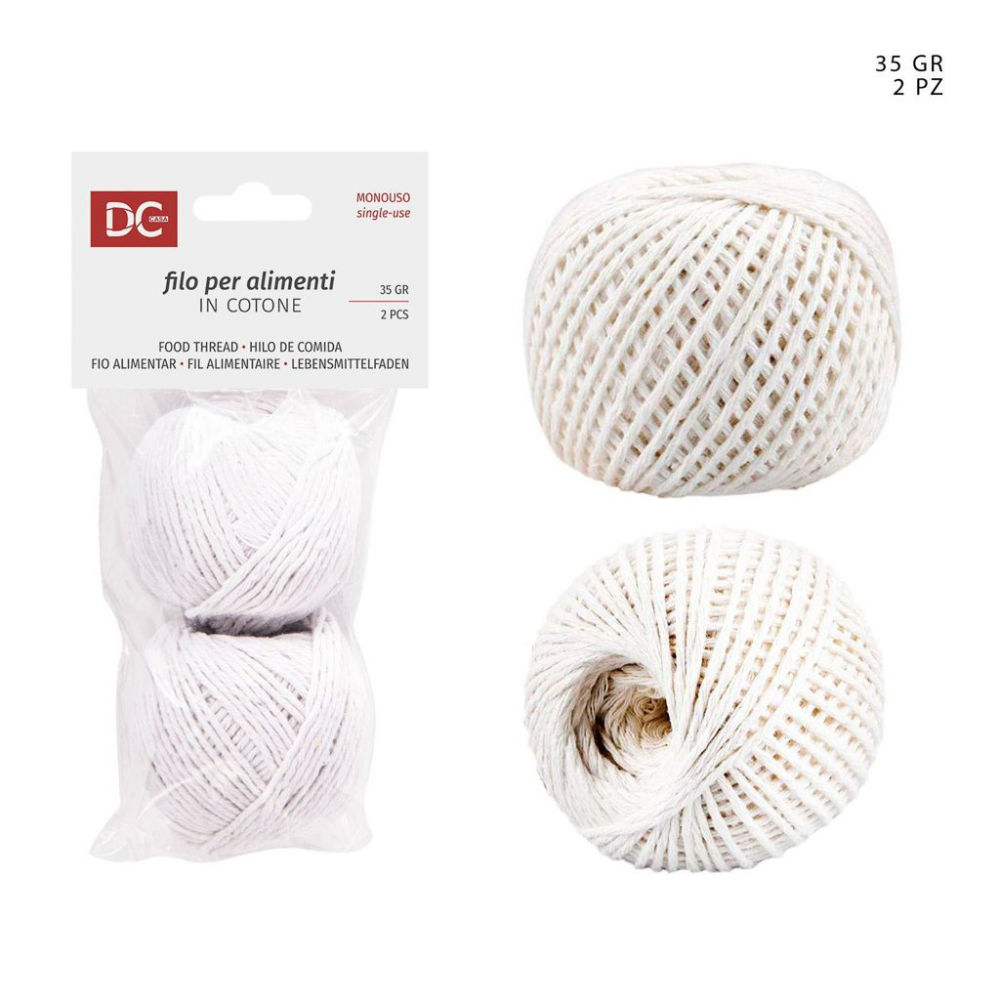 DC CASA FILO COTONE ALIMENTI 35G 2PZ BIANCODc Casa