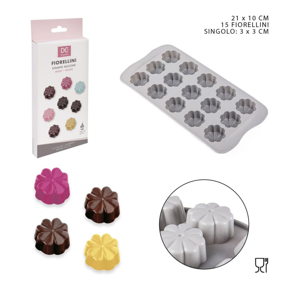 DC CASA STAMPO SILICONE CIOCCOL,FIORE21,2X10,6X1,5Dc Casa