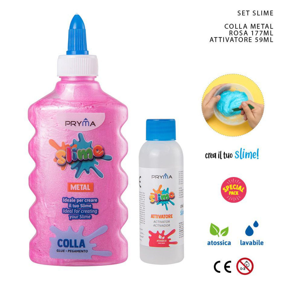 PRYMA KIT DIY SLIME - COLLA METAL ROSAPryma