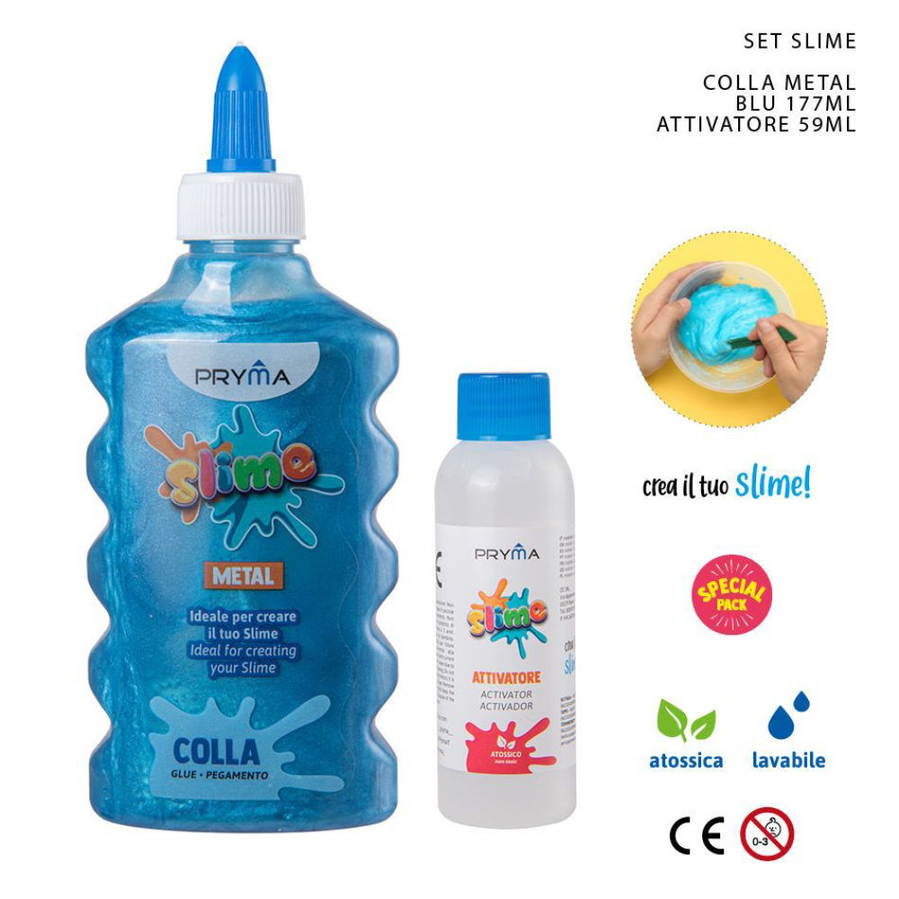 PRYMA SET SLIME COLLA3D ATTIVAT.59ML METAL BLUPryma