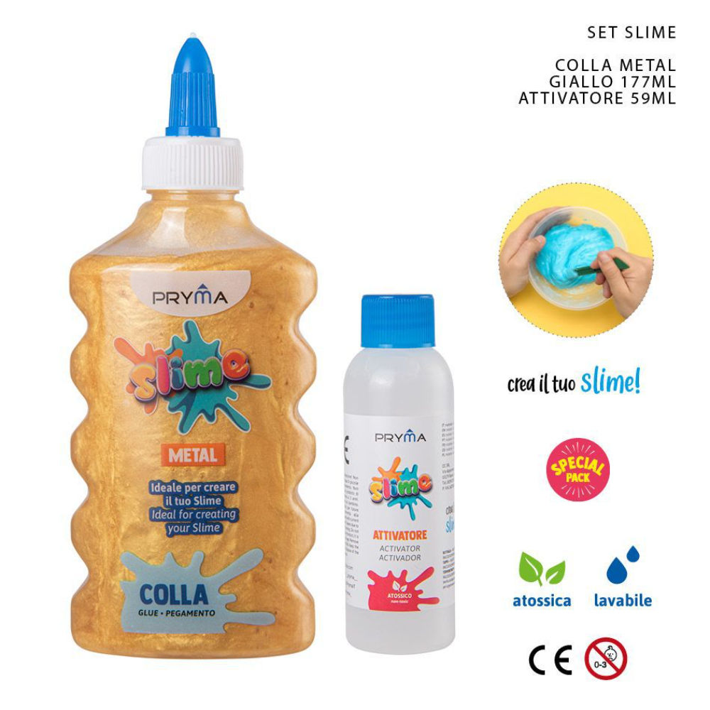 PRYMA KIT DIY SLIME - COLLA METAL GIALLOPryma