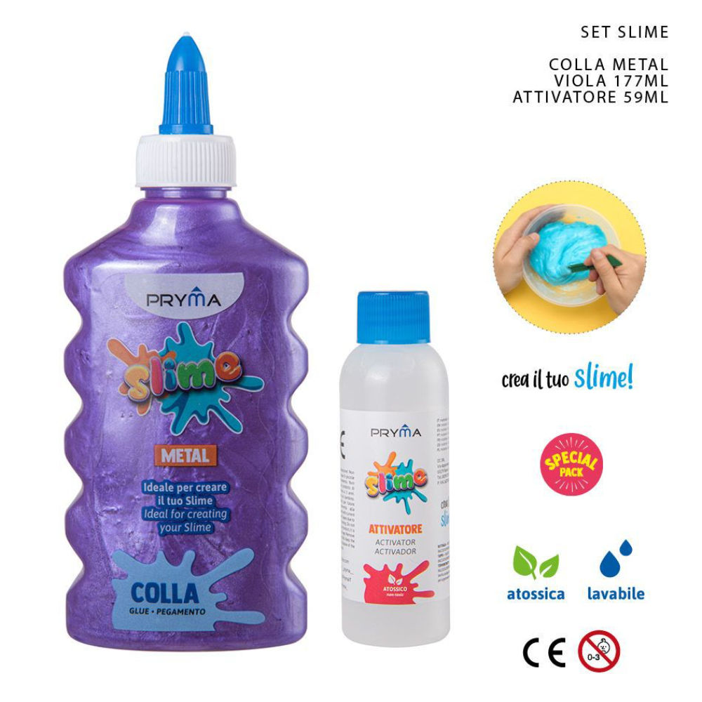 PRYMA SET SLIME COLLA3D ATTIVAT.59ML METAL VIOLAPryma