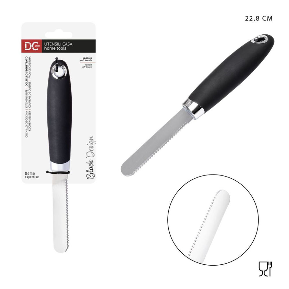 DC CASA L/BLACK COLTELLO SEGHETTATO 22,8CMDc Casa