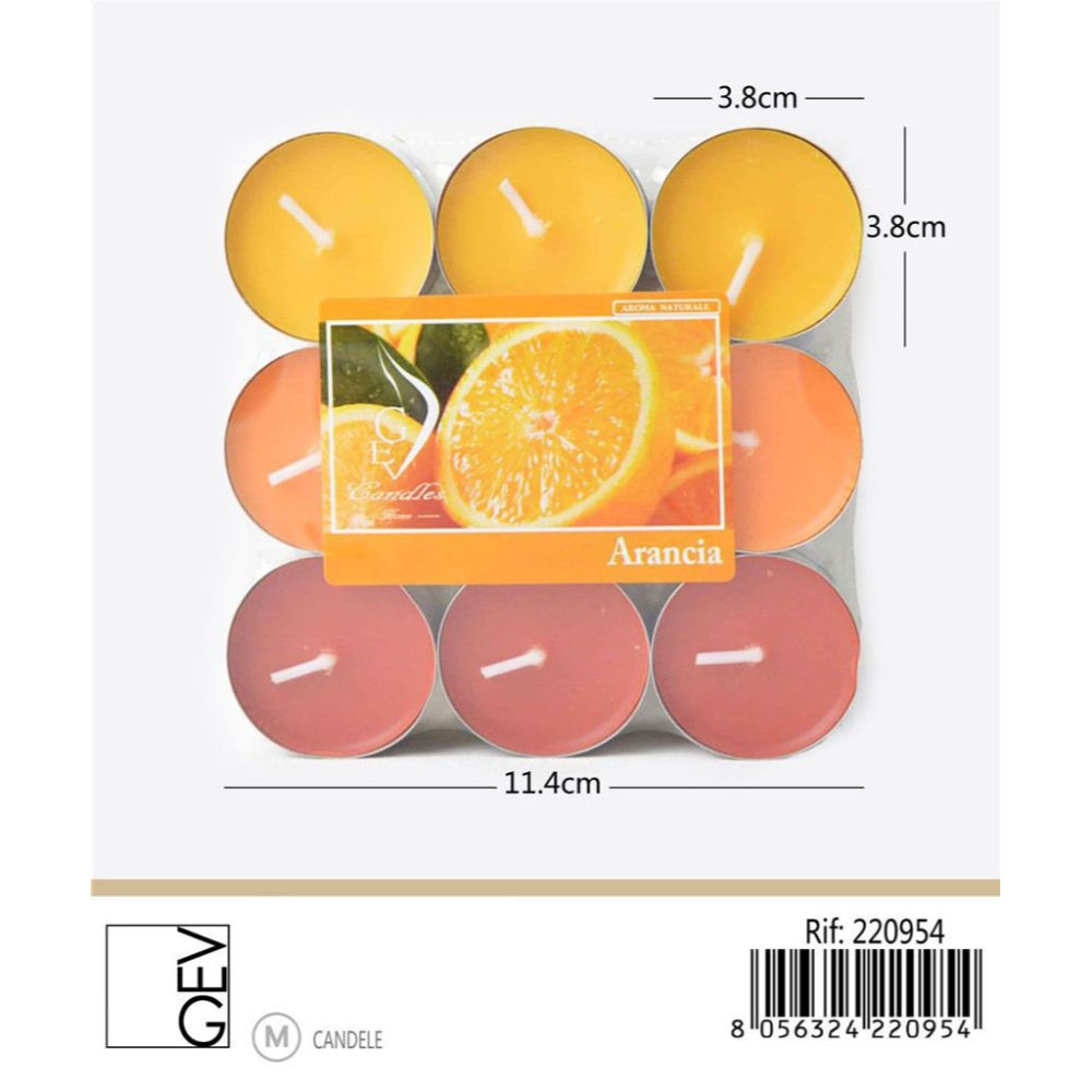 GEV TEALIGHTS - ARANCIA - 18PZGev