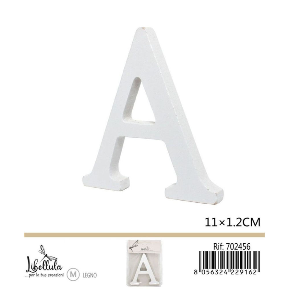 LETTERA "A" IN LEGNO - 11x1,2CM - 1PZGev