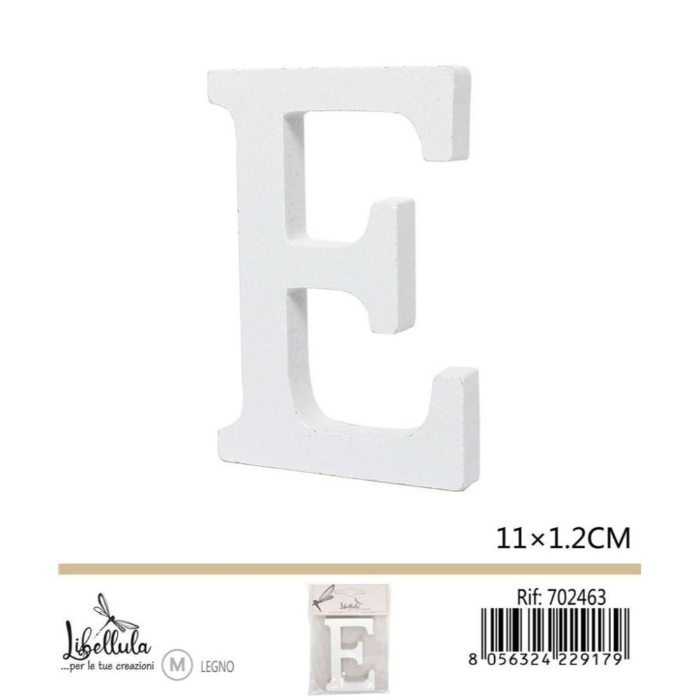 LETTERA "E" IN LEGNO - 11x1,2CM - 1PZGev