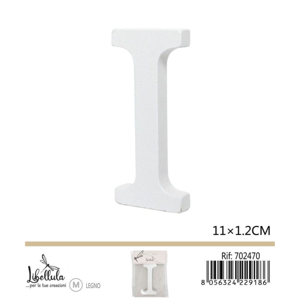 LETTERA "I" IN LEGNO - 11x1,2CM - 1PZGev