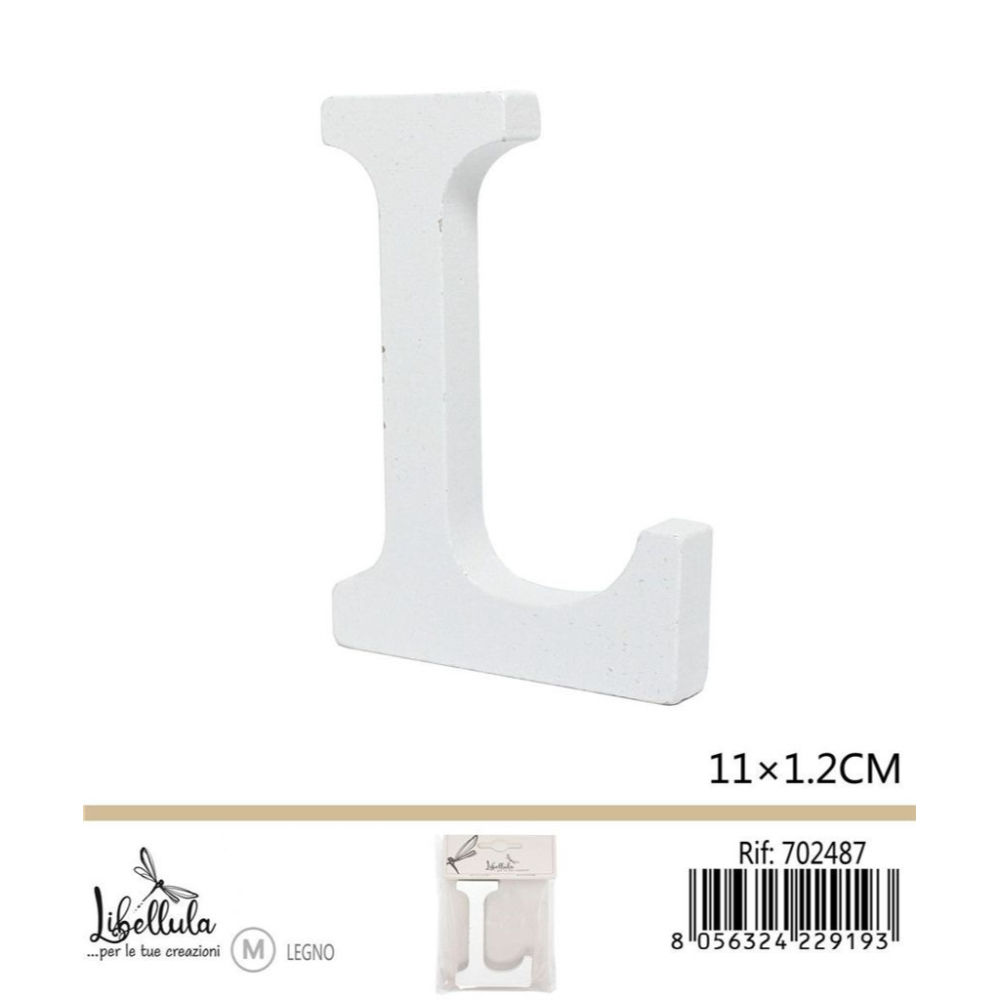 LETTERA "L" IN LEGNO - 11x1,2CM - 1PZGev