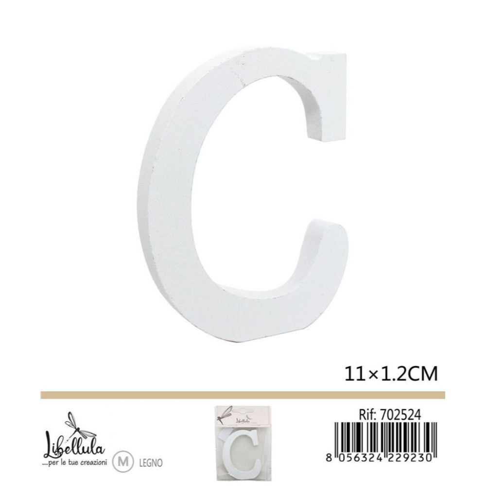 LETTERA "C" IN LEGNO - 11x1,2CM - 1PZGev
