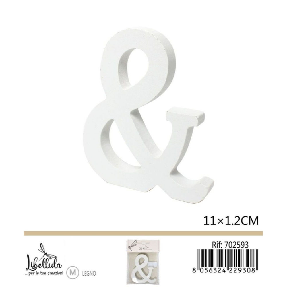 SIMBOLO "&" IN LEGNO - 11x1,2CM - 1PZGev