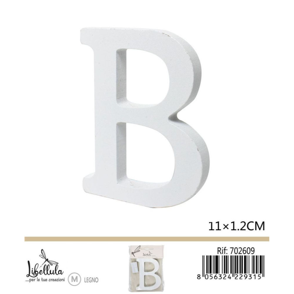 LETTERA "B" IN LEGNO - 11x1,2CM - 1PZGev