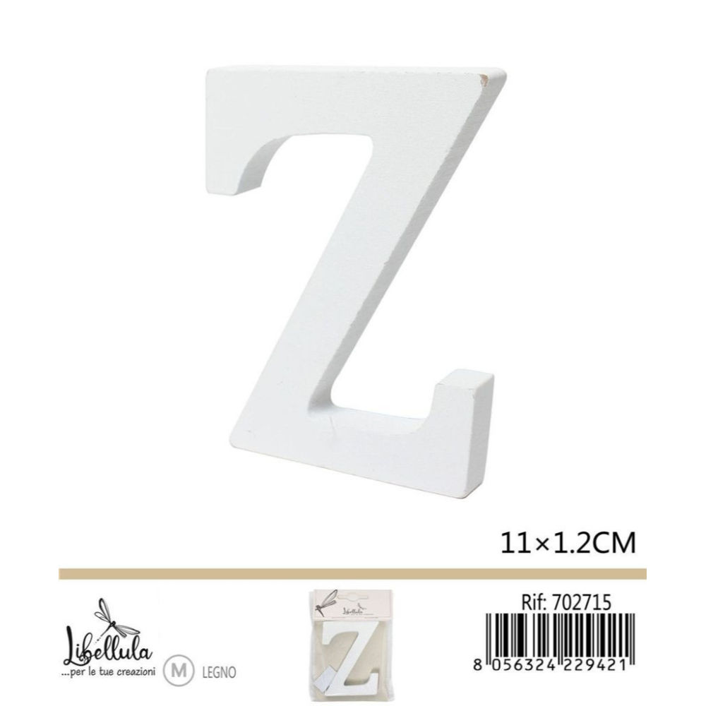 LETTERA "Z" IN LEGNO - 11x1,2CM - 1PZGev
