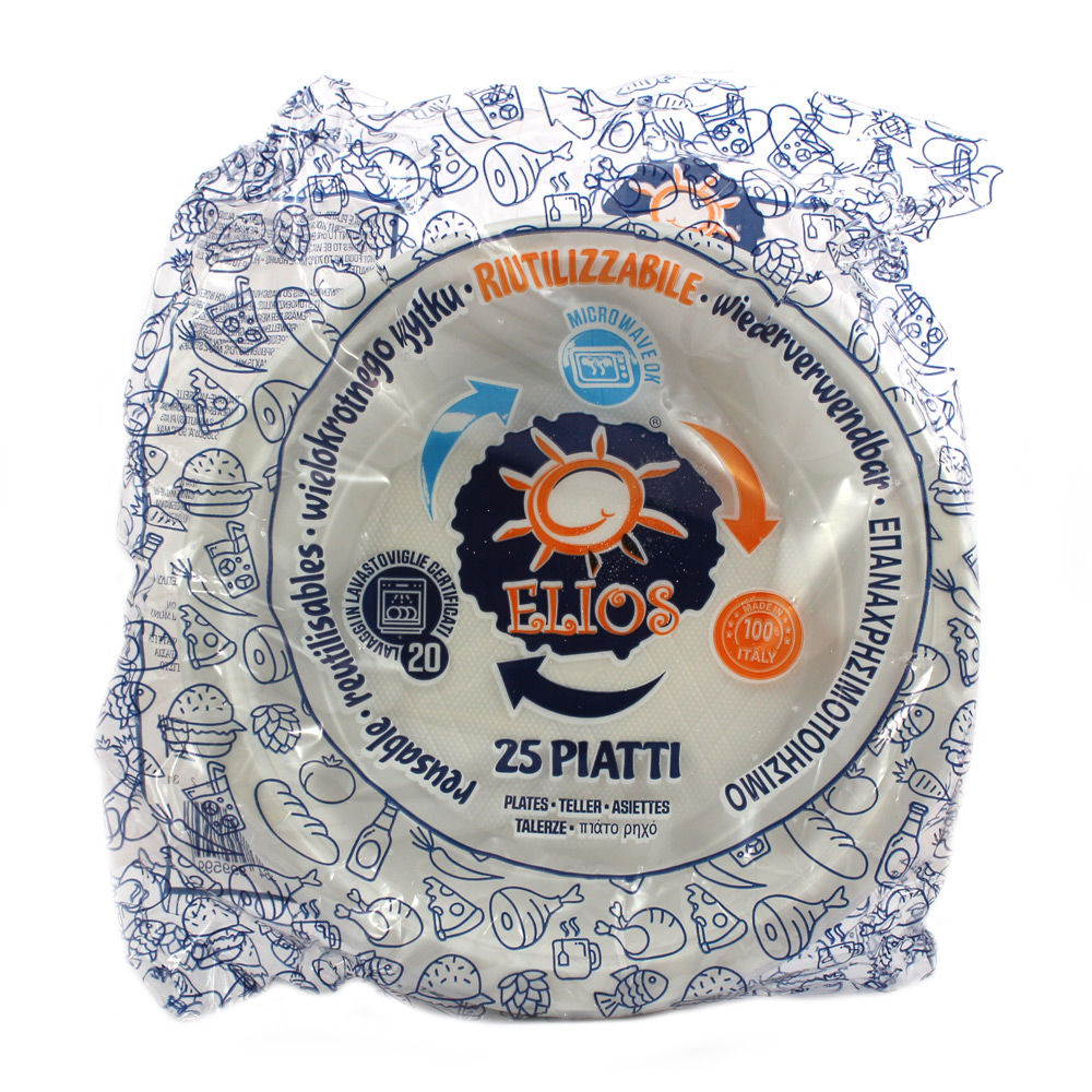 Elios - Piatti Riutilizzabili - 25pzElios