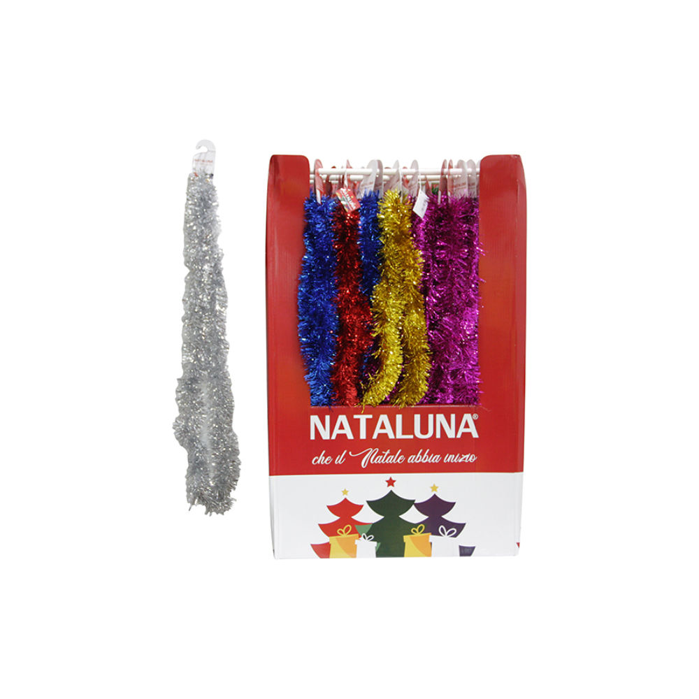 Ghirlanda Natalizia 2m - Argento LucidoNataluna