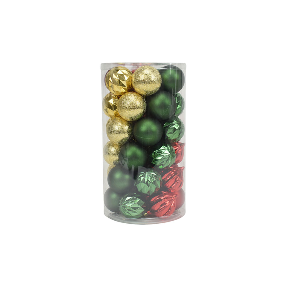 Set 41 Palline di Natale Ø6cm - TricoloreNataluna