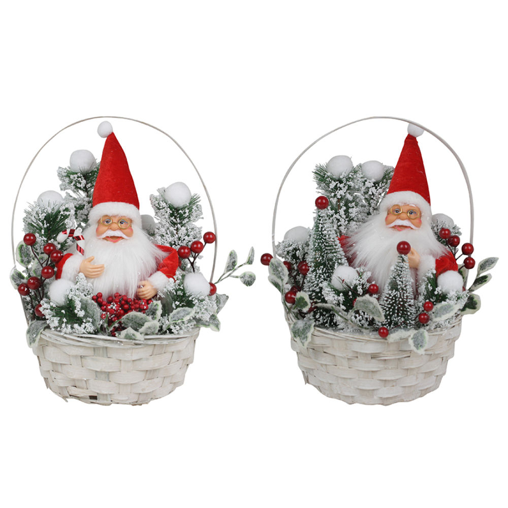 Cesto Decorativo Babbo Natale - 33cmNataluna