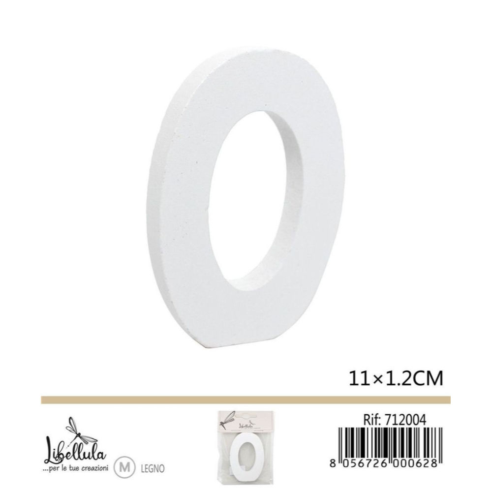 NUMERO "0" IN LEGNO - 11x1,2CMGev