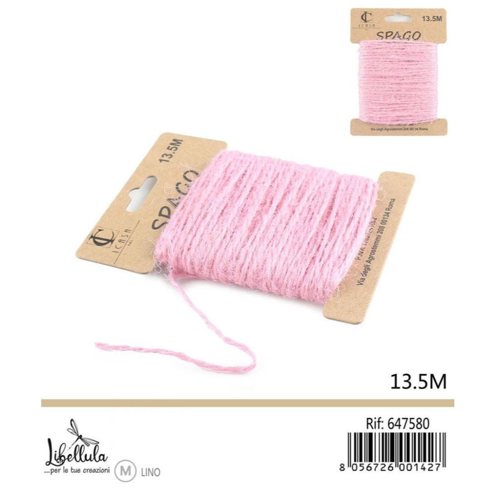 SPAGO DI LINO - ROSA - 13,5MGev