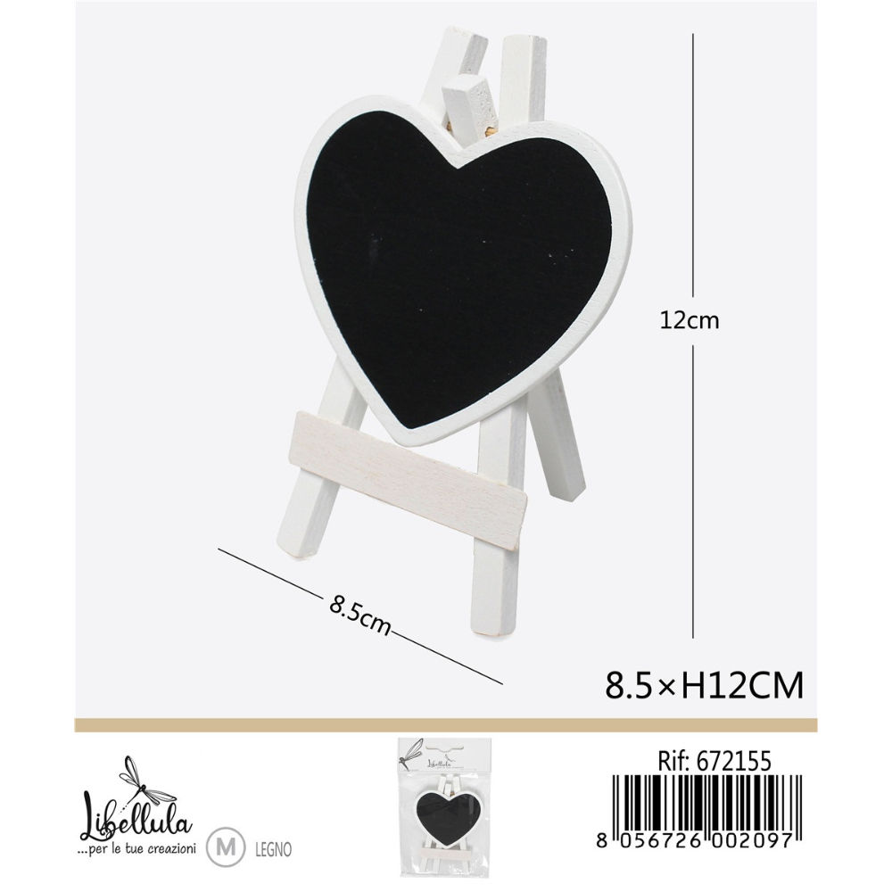 LAVAGNETTA A CUORE IN LEGNO 8,5x12CM - 1PZGev
