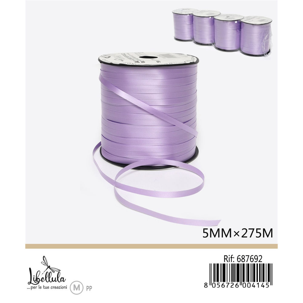 ROTOLO NASTRO DECORATIVO - LILLA - 5MM x 275MGev