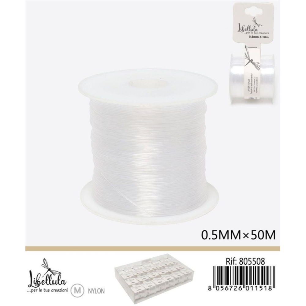 FILO NYLON - TRASPARENTE 0,5MM x 50MGev