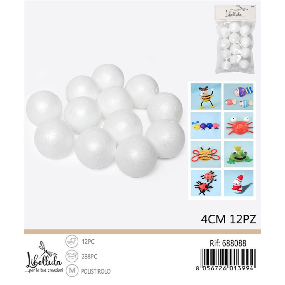Pallina in Polistirolo 4cm - 12pzGev