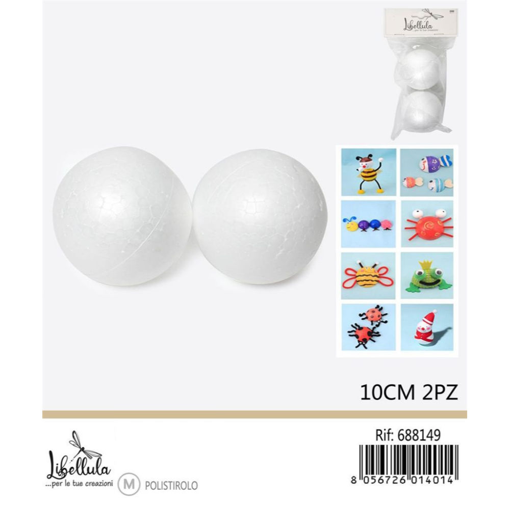 PALLINE DI POLISTIROLO 10CM - 2PZGev
