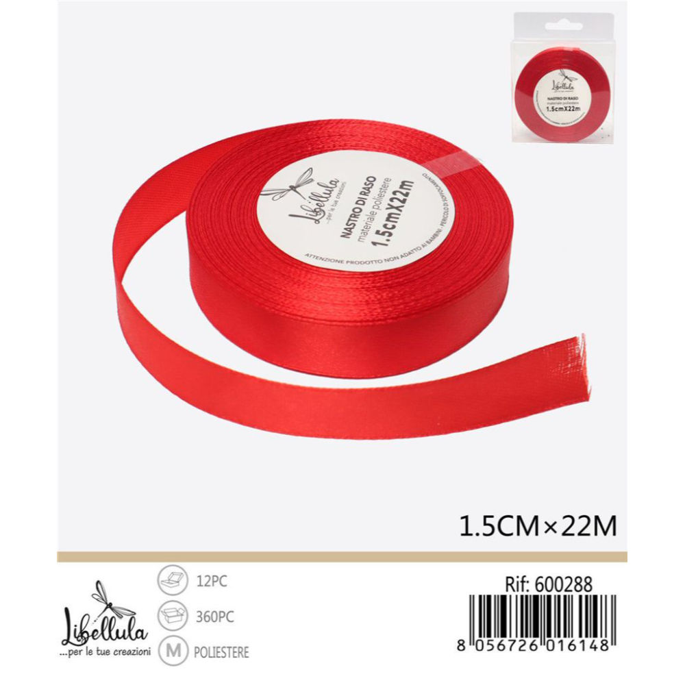 Nastro Raso 1cm /22m - RossoGev