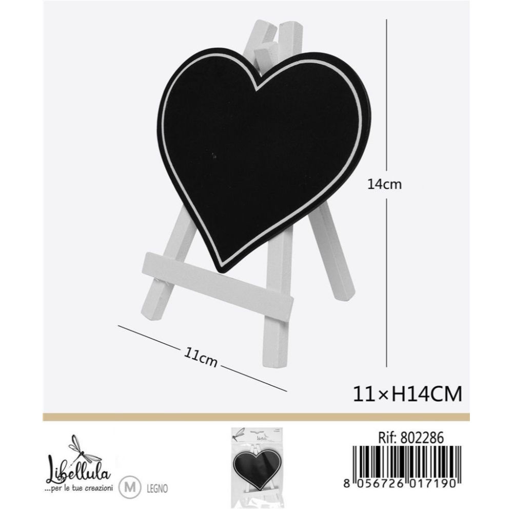 LAVAGNETTA A CUORE IN LEGNO 11x14CM - 1PZGev