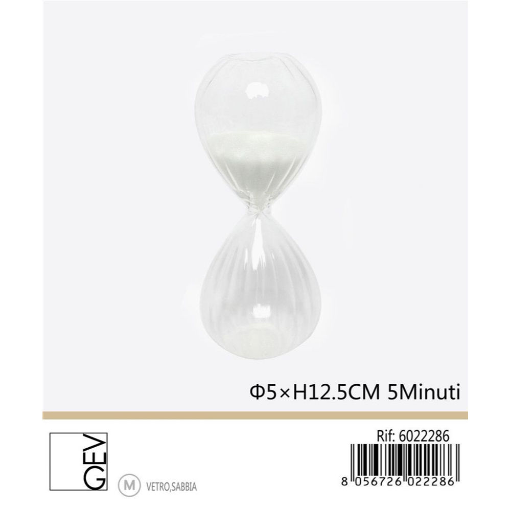 CLESSIDRA DA 5 MINIUTI - BIANCO - 12,5CMGev