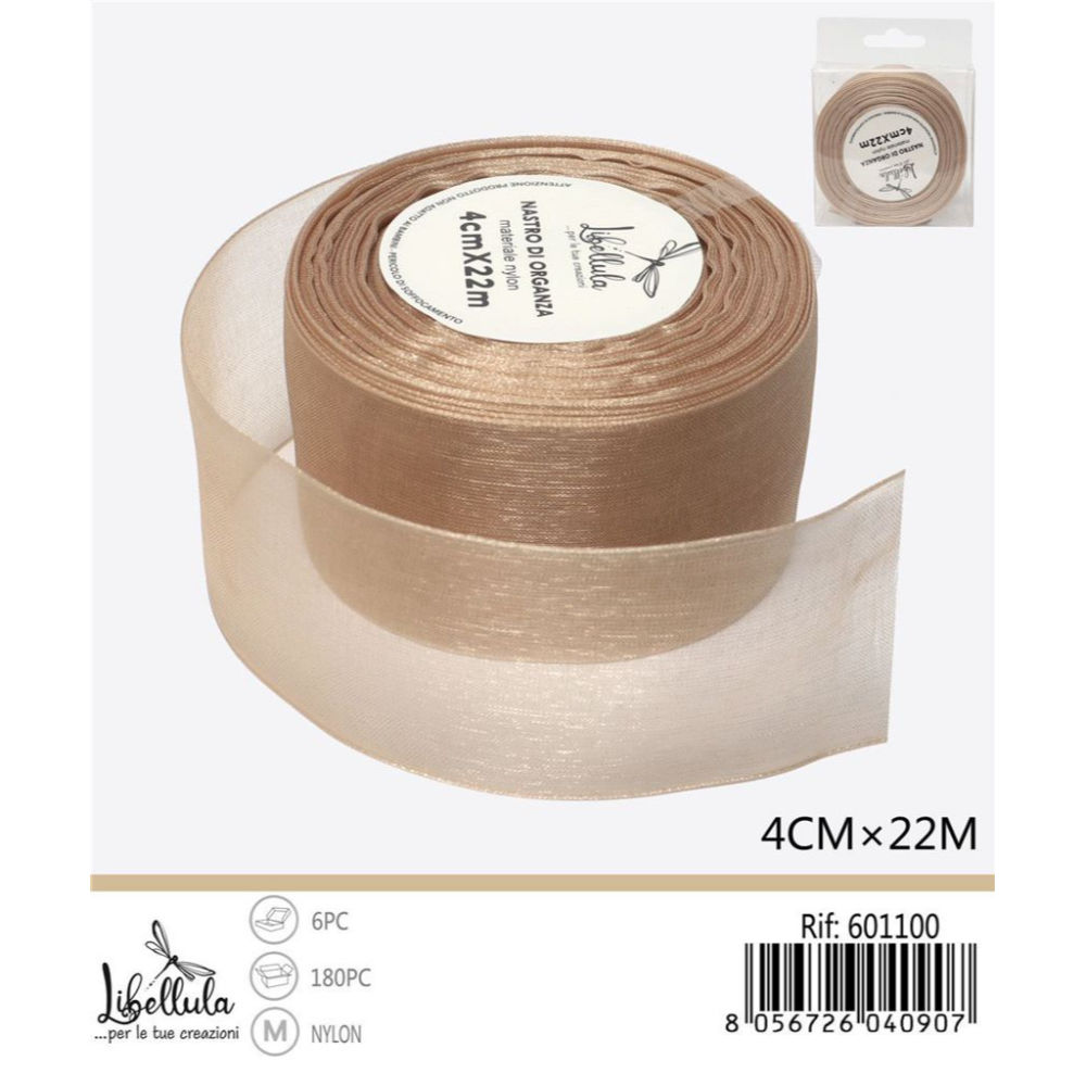 Nastro Organza 4cm/22m - TortoraGev
