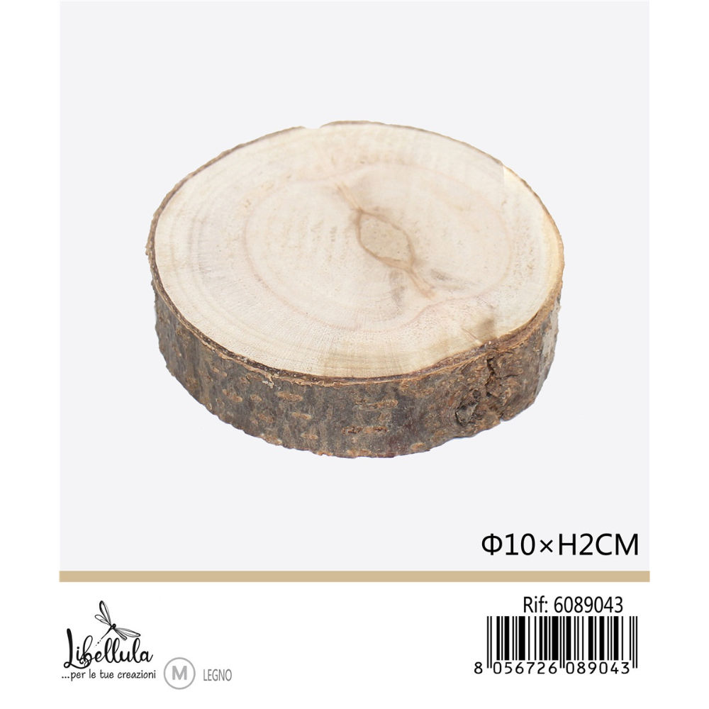 DISCO DI LEGNO - DIAMETRO 8-10CM x 2CMGev