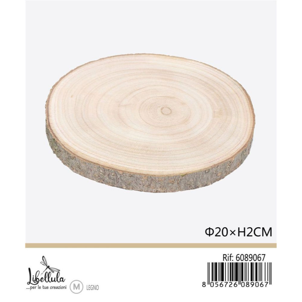 DISCO DI LEGNO - DIAMETRO 18-20CM x 2CMGev