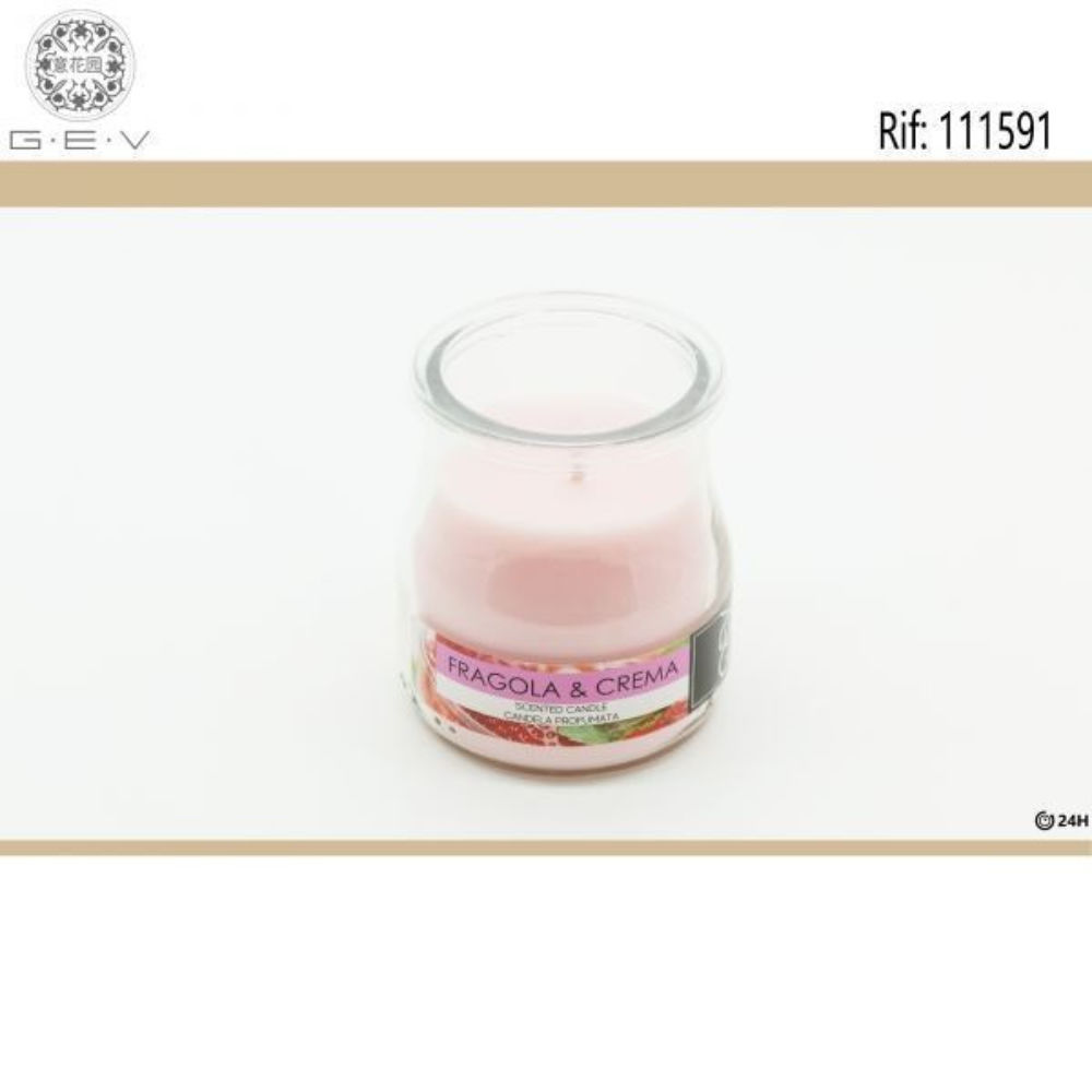 CANDELA VASO YOGURT 100ML - FRAGOLA & CREMAGev