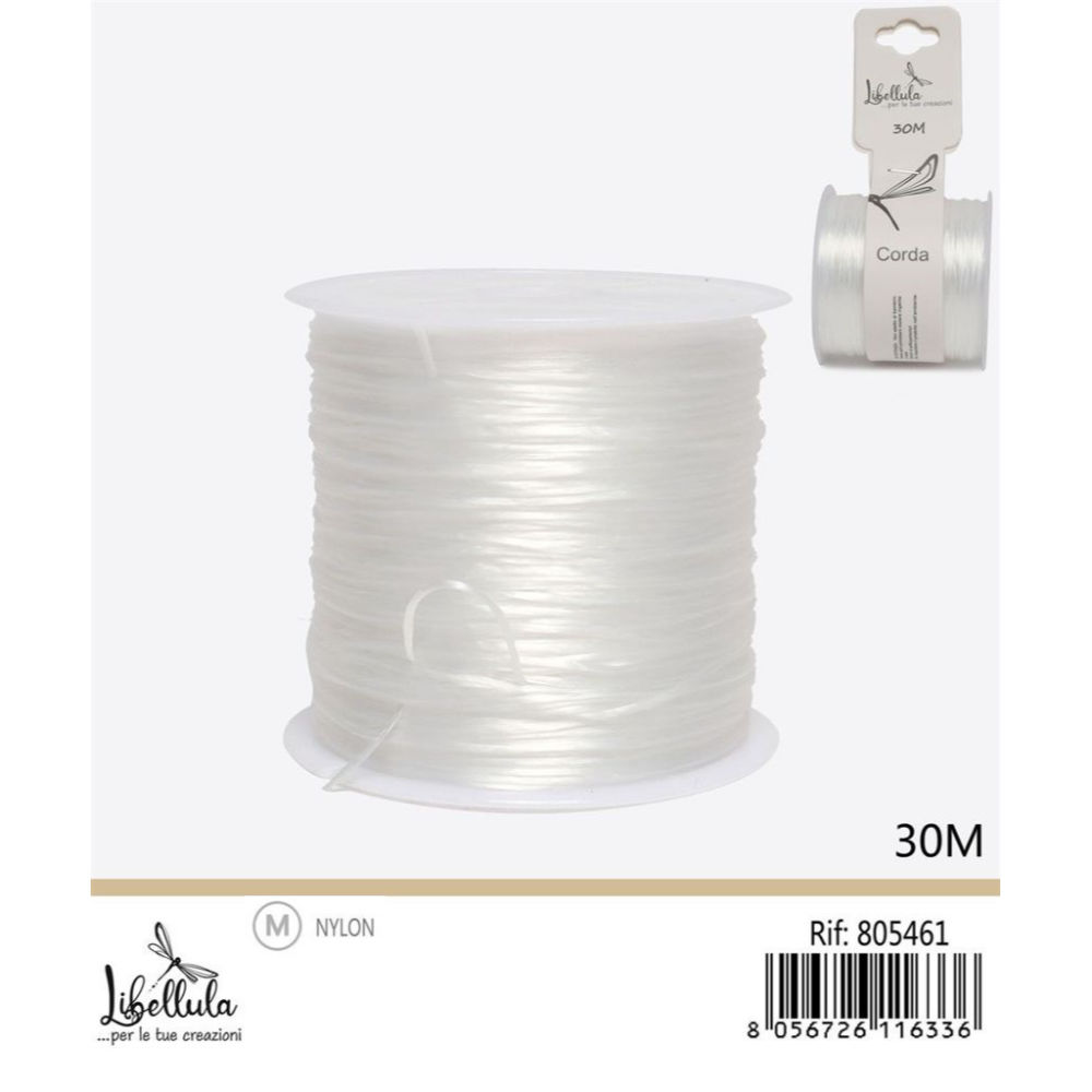 FILO ELASTICO PER BRACCIALETTI - BIANCO - 30MGev
