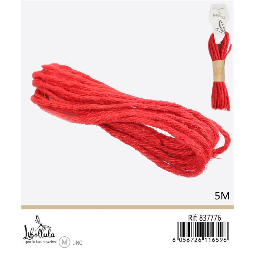CORDA DI LINO - ROSSO - 5MGev