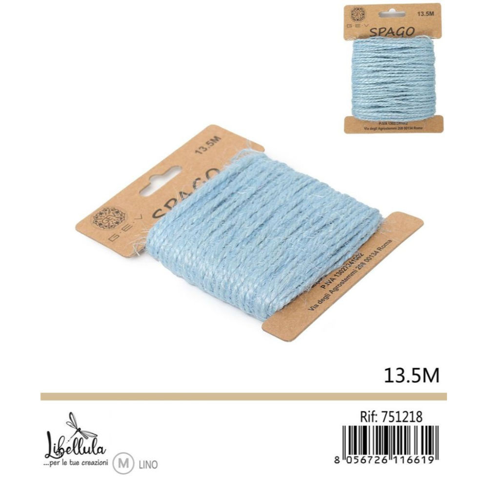 SPAGO DI LINO - AZZURRO - 13,5MGev