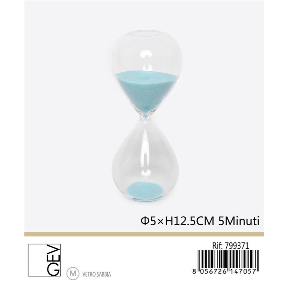 CLESSIDRA DA 5 MINIUTI - AZZURRO - 12,5CMGev