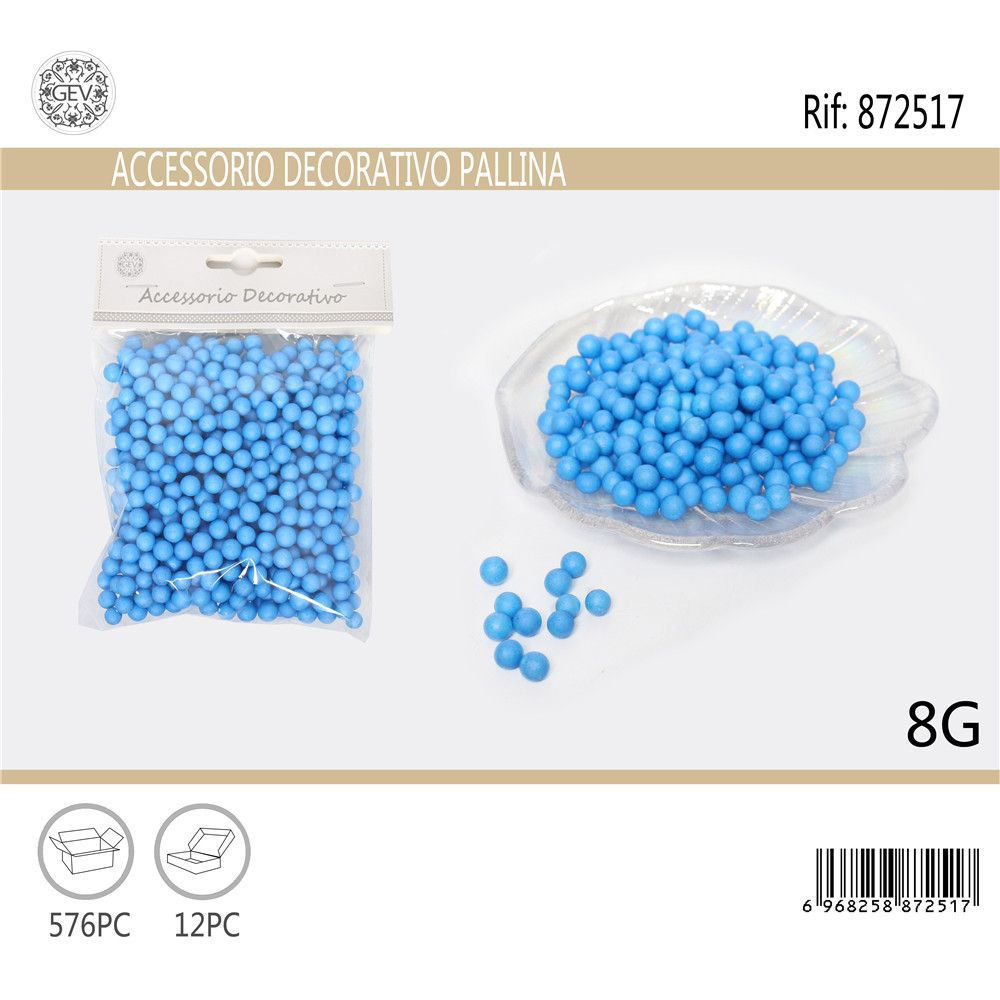 PALLINE DI POLISTIROLO - AZZURRO - 8GGev