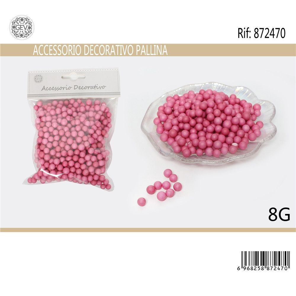 PALLINE DI POLISTIROLO - FUCSIA - 8GGev