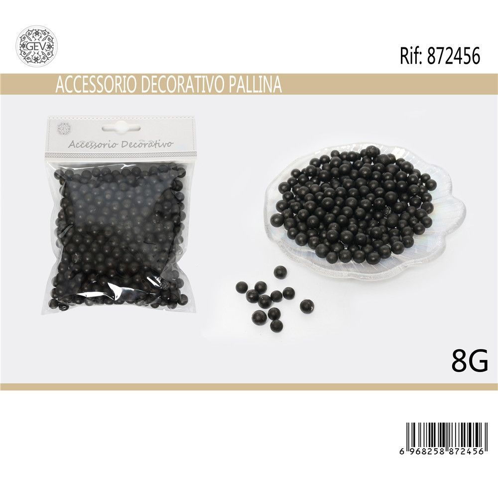 PALLINE DI POLISTIROLO - NERO - 8GGev