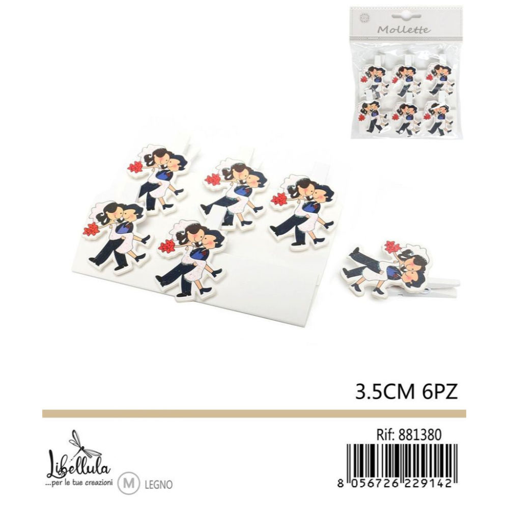MINI MOLLETTE CON SPOSI 3,5CM - 6PZGev