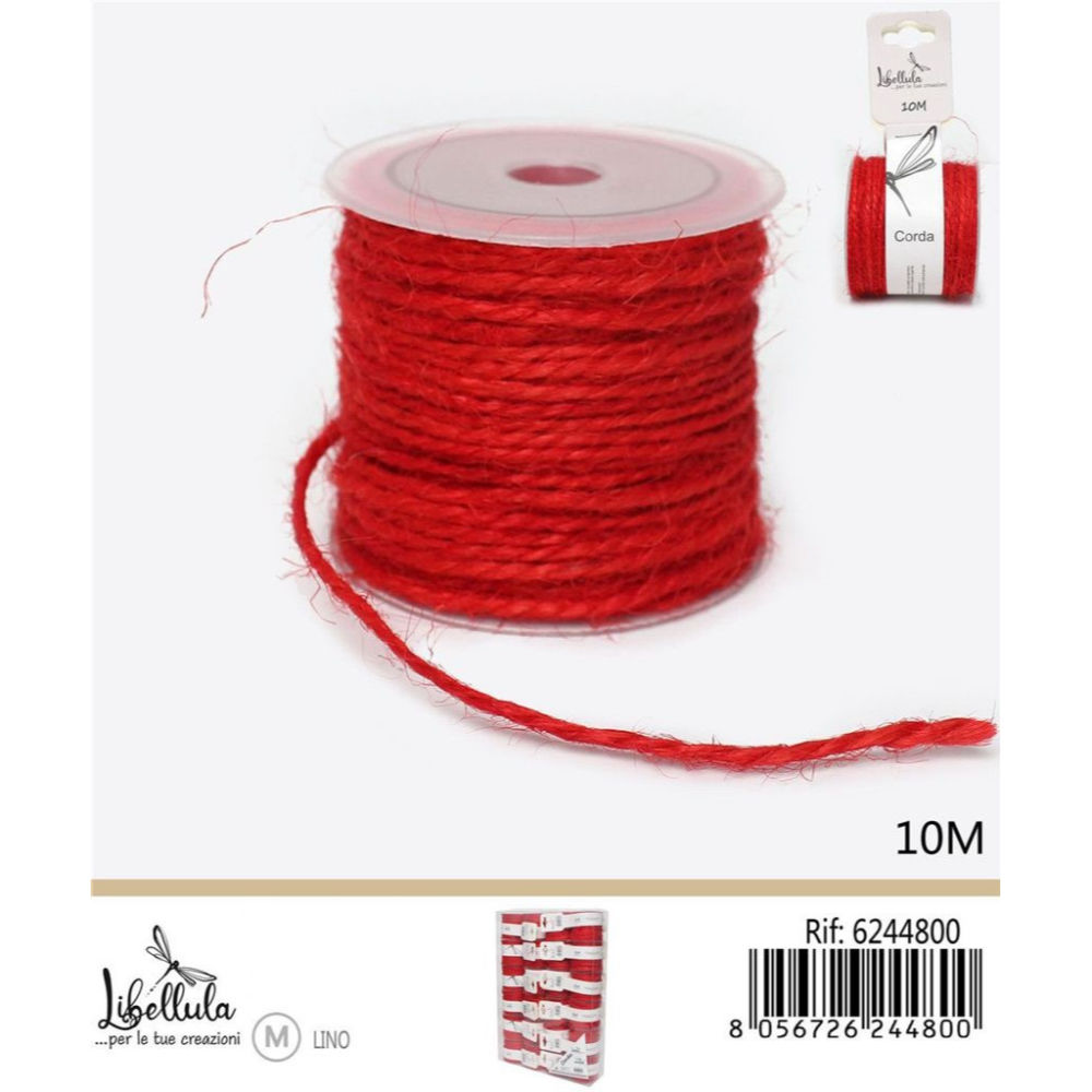 SPAGO DI LINO - ROSSO - 10MGev