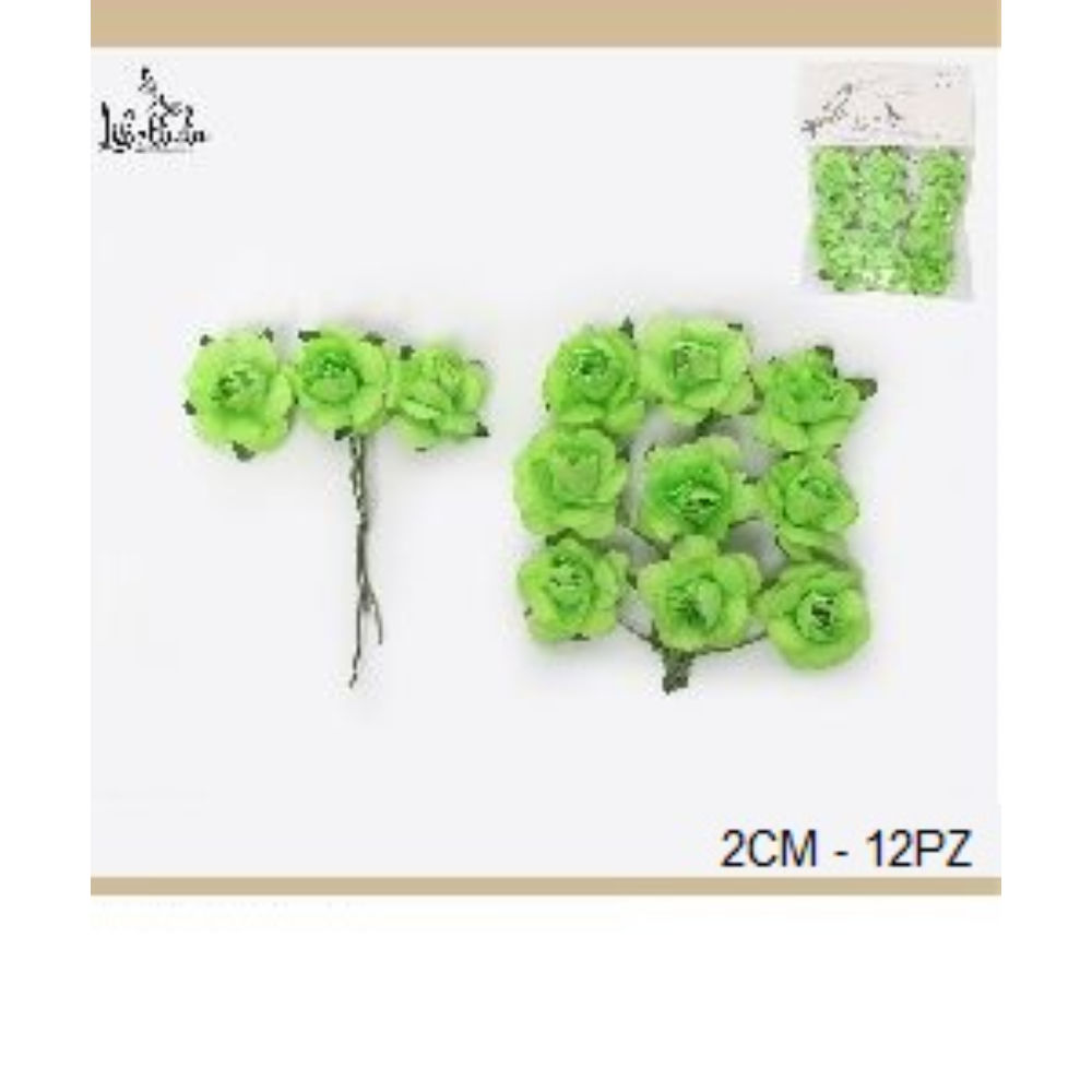 FIORI PER BOMBONIERE - VERDE 2CM - 12PZGev