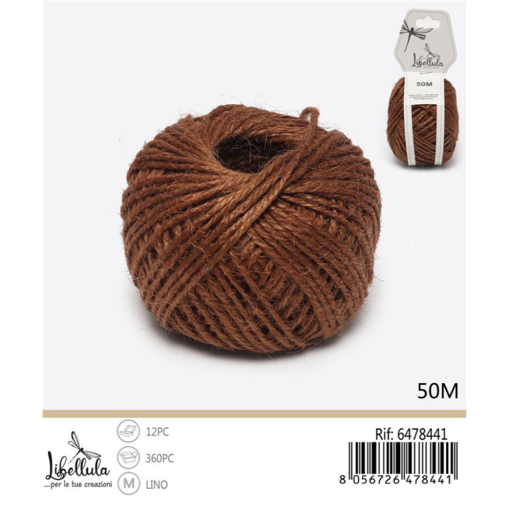 Corda di Canapa 50m - Marrone ScuroGev